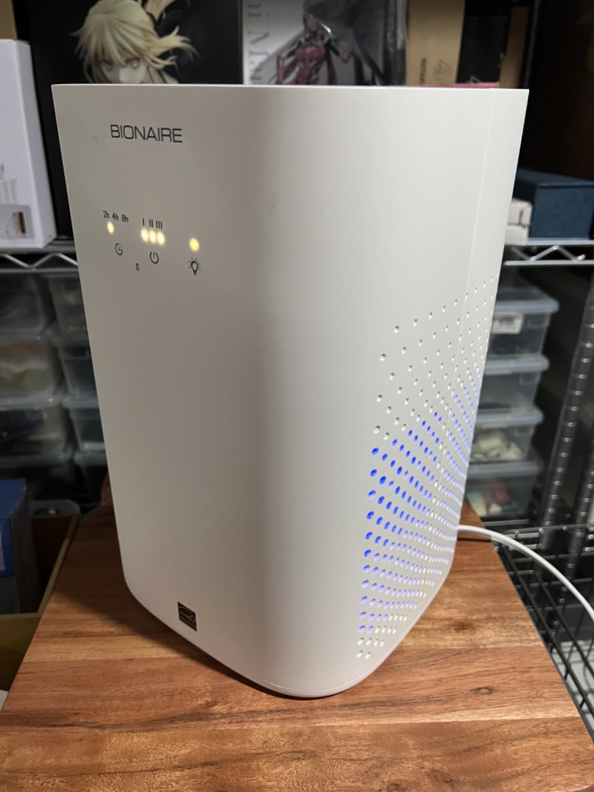 Bionaire True HEPA 360° Air Purifier for Medium Rooms, Air Filter for Allergens, Pets, and Dust with Quiet Setting and Night Light, 3 Speeds, White customer photo 1