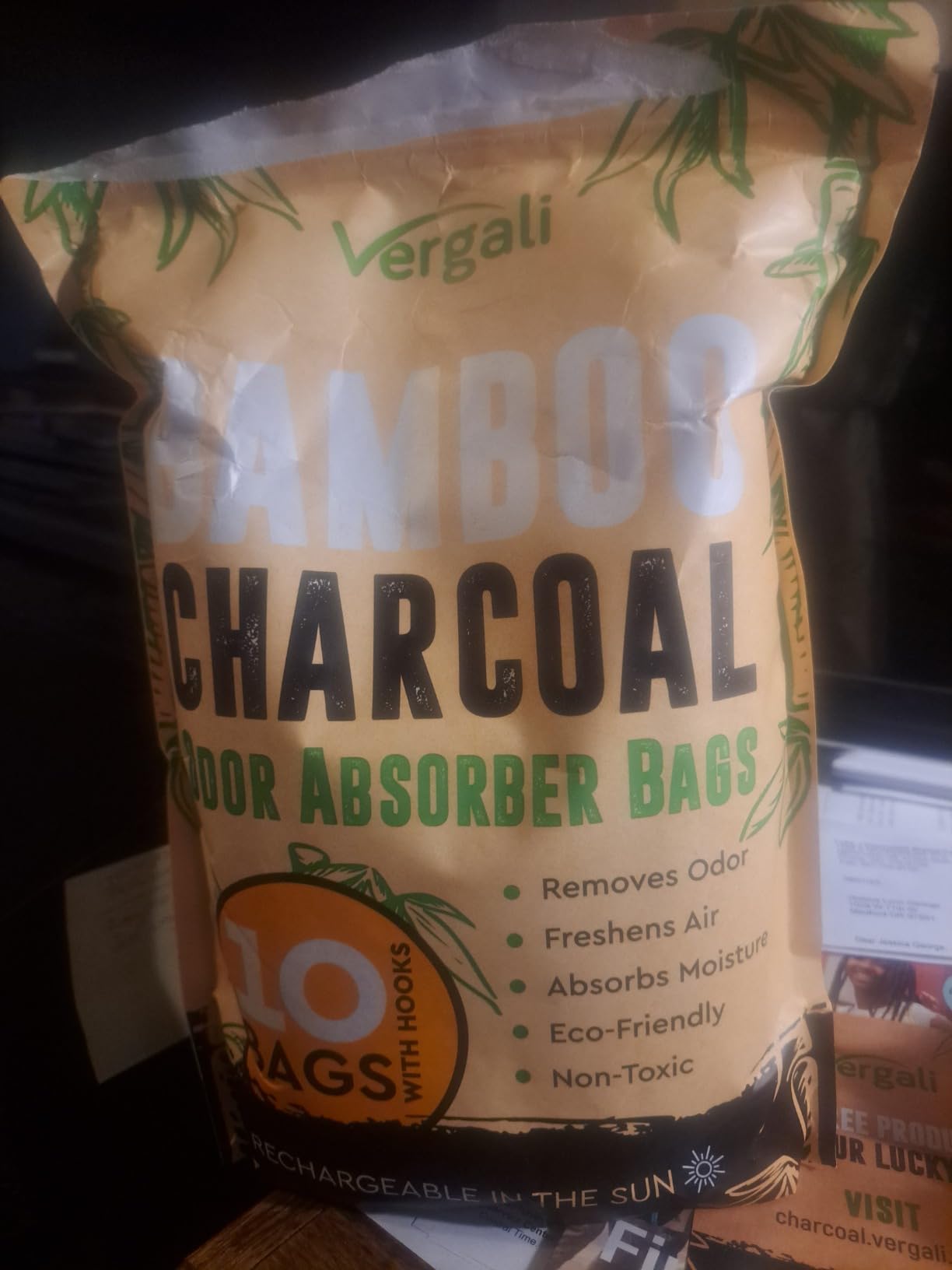 Activated Charcoal Odor Absorber for Strong Odors in Car, Closet, Shoe, Basement. 10 Activated Charcoal Bags Odor Absorbers for Home. Bamboo Charcoals Air Purifying Bag Charcoals Deodorizer Eliminator customer photo 1