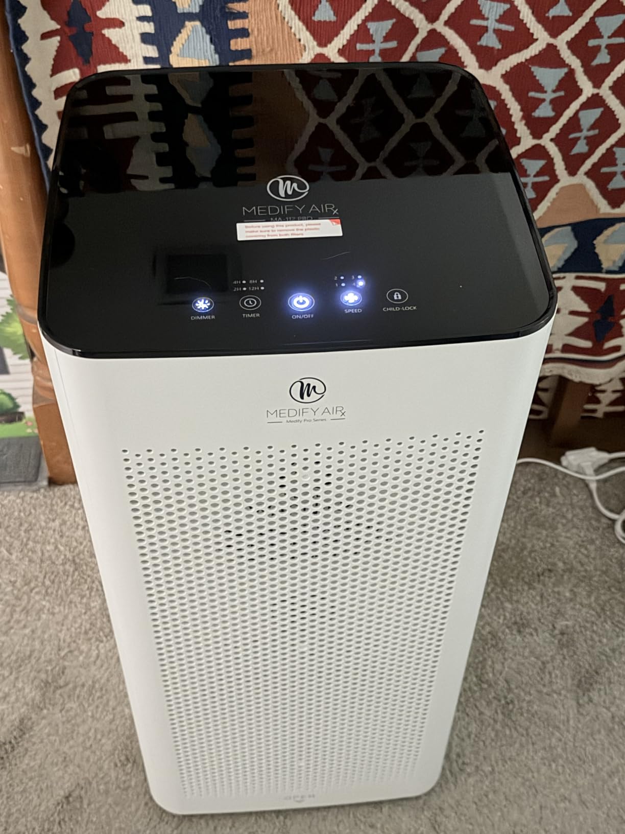 Medify MA-50 Air Purifier V3.0 with HEPA Filter | 2,640 ft² Coverage in 1hr for Smoke, Wildfires, Odors, Pollen, Pets | Quiet Removal to 0.3 Microns | White, 1-Pack customer photo 2