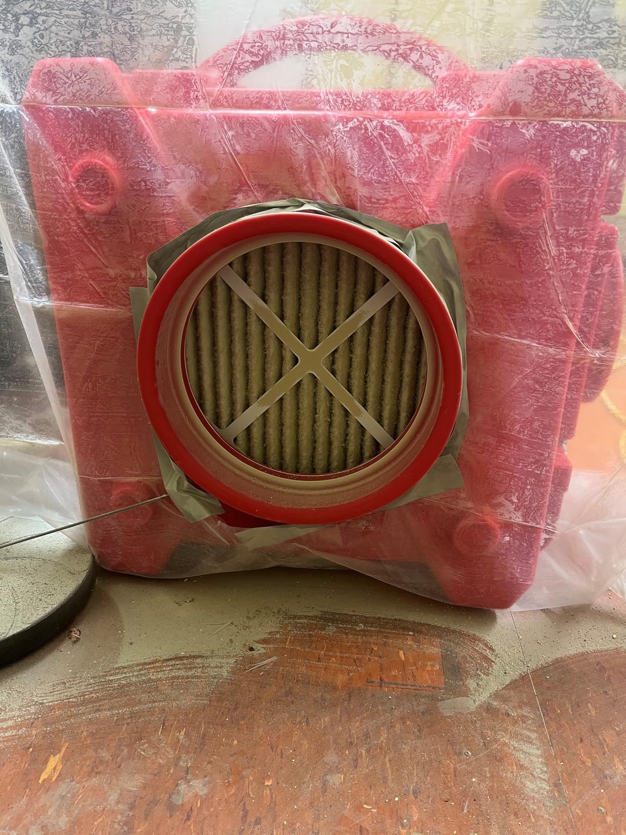 MOUNTO HEPA500 Commercial 500cfm Air Purifier Hepa Air Scrubber Negative Air Machine Roto-Molded (Red) customer photo 2