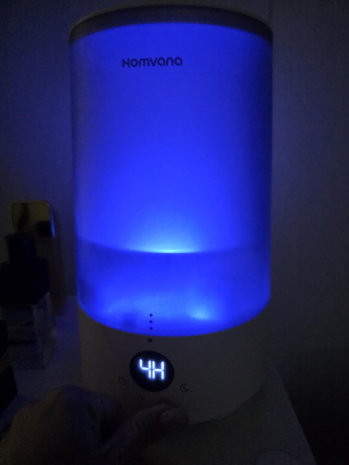 Homvana 3.6L Top-Fill Cool Mist Humidifiers for Bedroom, Large Room(Grey) | 23dB Quiet, Easy-to-Clean 2-in-1 Baby Humidifier & Oil Diffuser for Congestion Relief, Last for 4 Night (Grey) customer photo 2