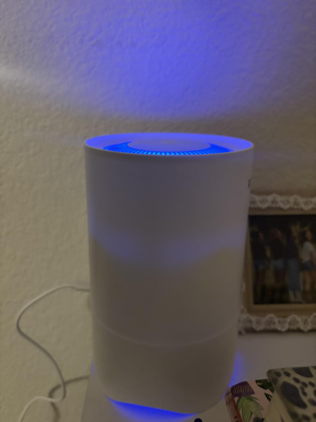Rosekm Small Air Purifier for Home Bedroom, Personal Desk Mini Air Purifier, Room Hepa Air Purifier Fresheners Cleaner for Dorm, Pets, Smoke, Desktop, Office (White) customer photo 2
