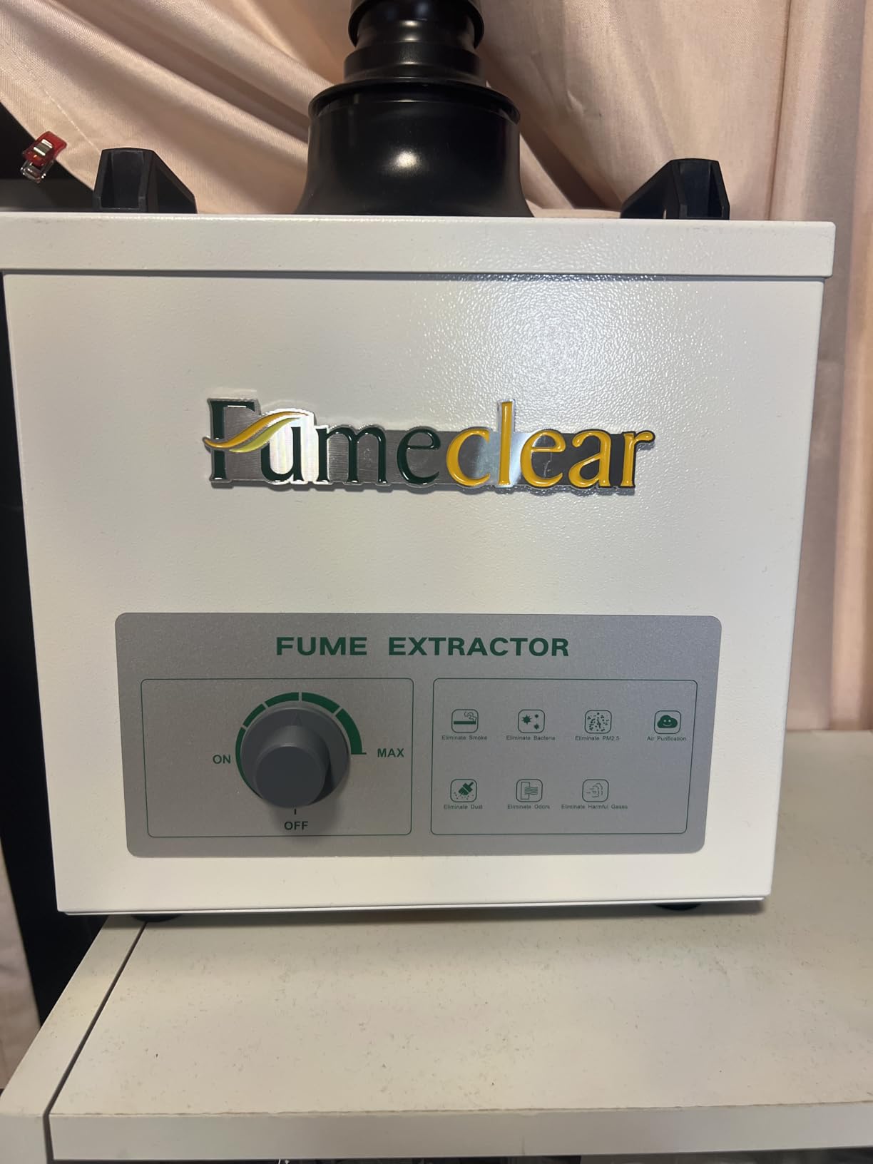 Fumeclear FC-100A Fume Extractor Low-Noise 3-Stage Filtration for Garages, Workshops, Soldering, Laser and Welding Odor Smoke Removal, 118CFM Suction customer photo 2