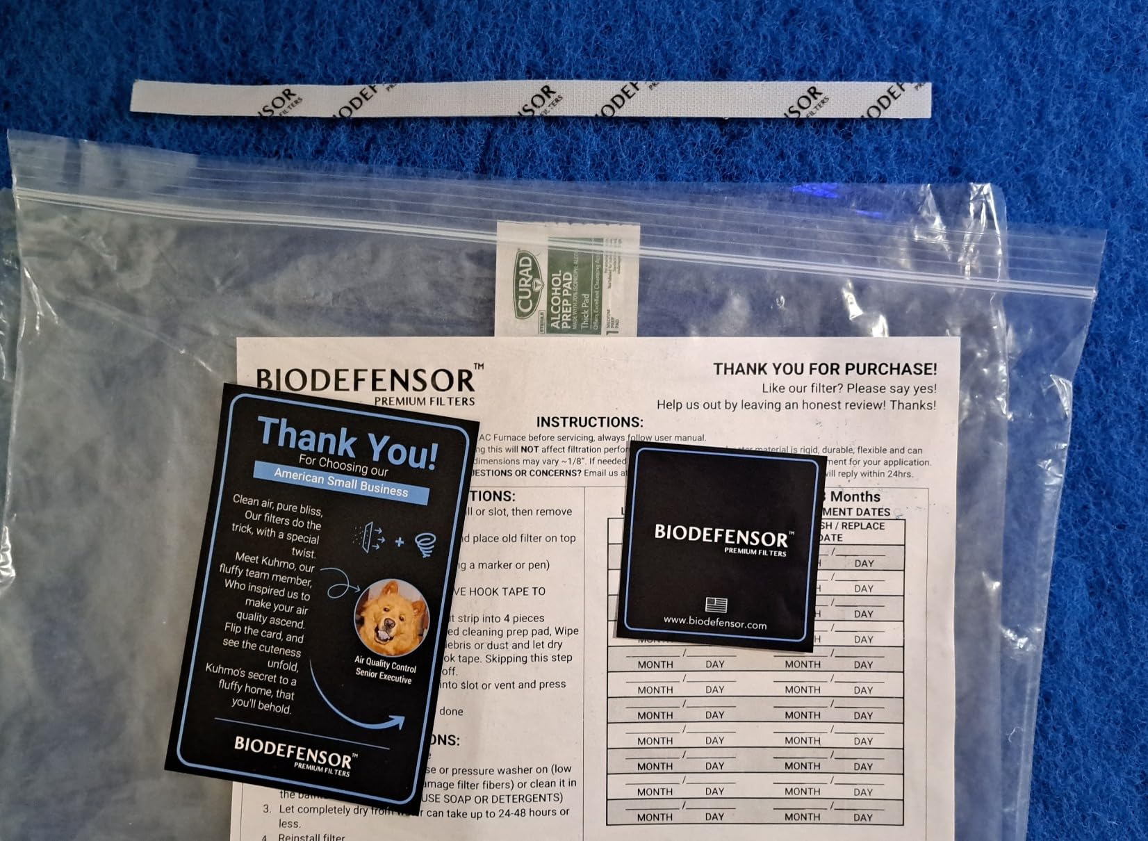 Biodefensor Reusable Air Filter 20x30x1, Made in USA - Cut to Fit Most Furnace, AC, HVAC Vent - Washable, Durable, Rigid Media - High Airflow Energy-Efficient, Includes Prep Pad & Hook Tape customer photo 1