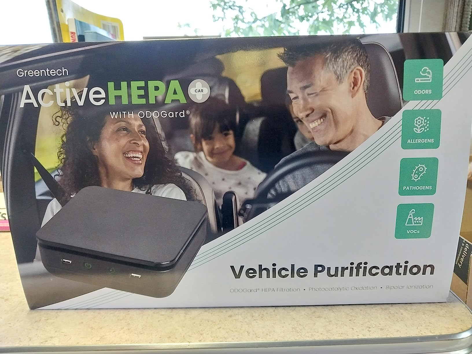 Greentech Environmental Active HEPA+ CAR with ODOGard - Advanced Air Purifier and Odor Eliminator with 2 Specialized HEPA Air Filters - Easy Set Up for Cars, Trucks, Vans and Rideshare Vehicles customer photo 2