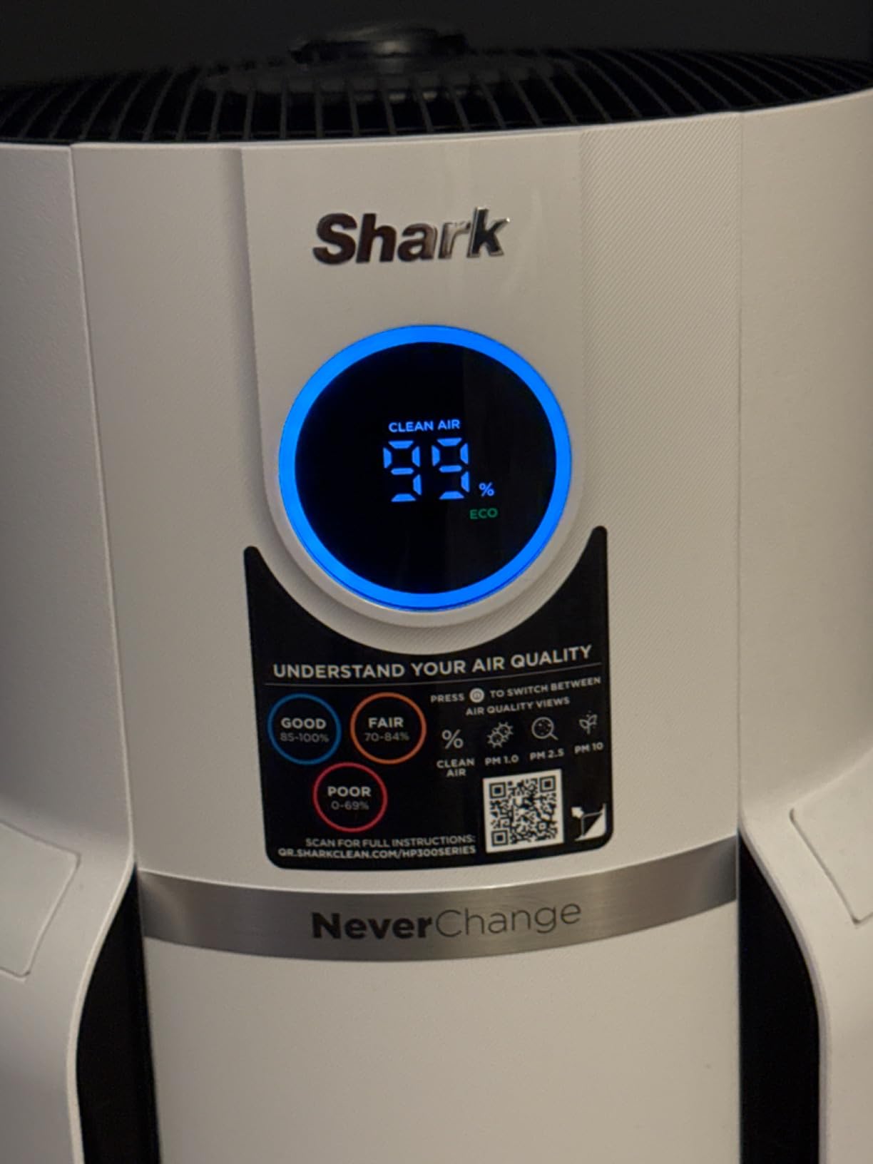 Shark Air Purifier for Home with NeverChange(5-Year) HEPA Air Filter, 1400 sq. ft. for Powerful Multi-Room Purification, Filters Smoke, Captures 99.98% of Particles & Dust, HP302, White customer photo 1
