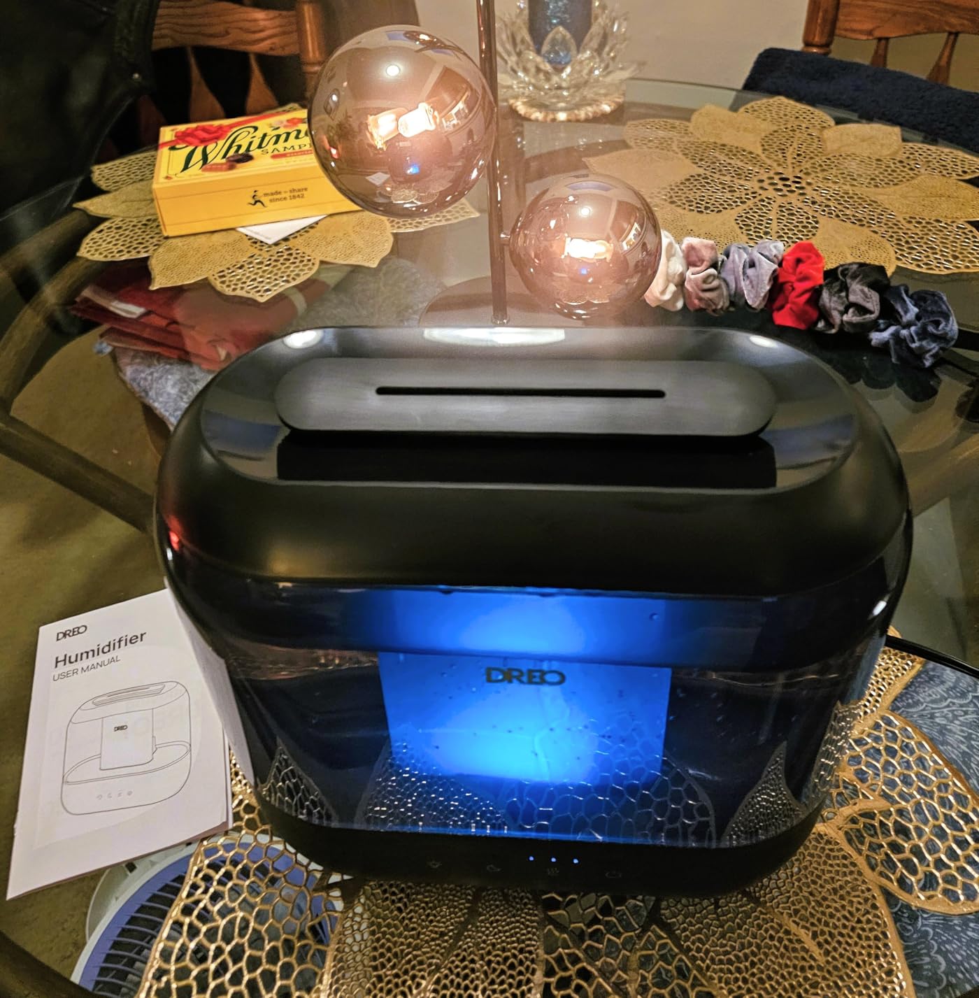 DREO 4L Humidifiers for Bedroom, 36H Runtime, 28 dB Quiet, HM311 | Easy to Refill & Clean, BPA-Free, Nightlight, Supersized Air Humidifiers for Large Room, Baby Nurseries, Plants, Indoor customer photo 2