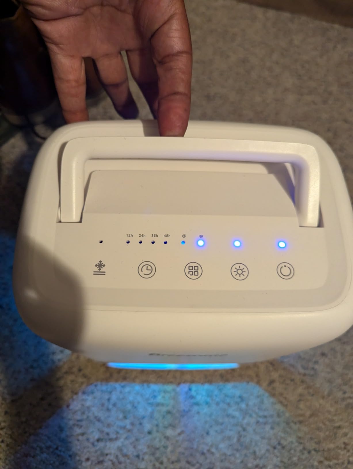 60 OZ Dehumidifiers for Home, Dual-Semiconductor Quiet Dehumidifier with Timer Sleep Mode Auto-Off 7 Colors Light Portable Small Dehumidifiers for Bathroom, Cloakroom, RV customer photo 2