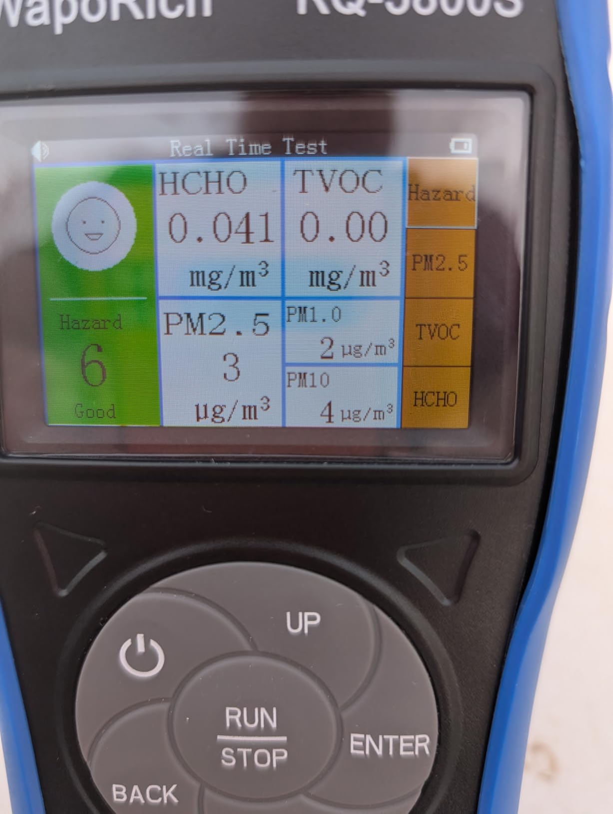 Air Quality Monitor Dust Particle Counter, High Sensitivity 3-Channel PM0.3/2.5/10 um Temperature and Humidity Monitor/USB Recharge Data Transfer/Storage Pollution Monitor customer photo 2