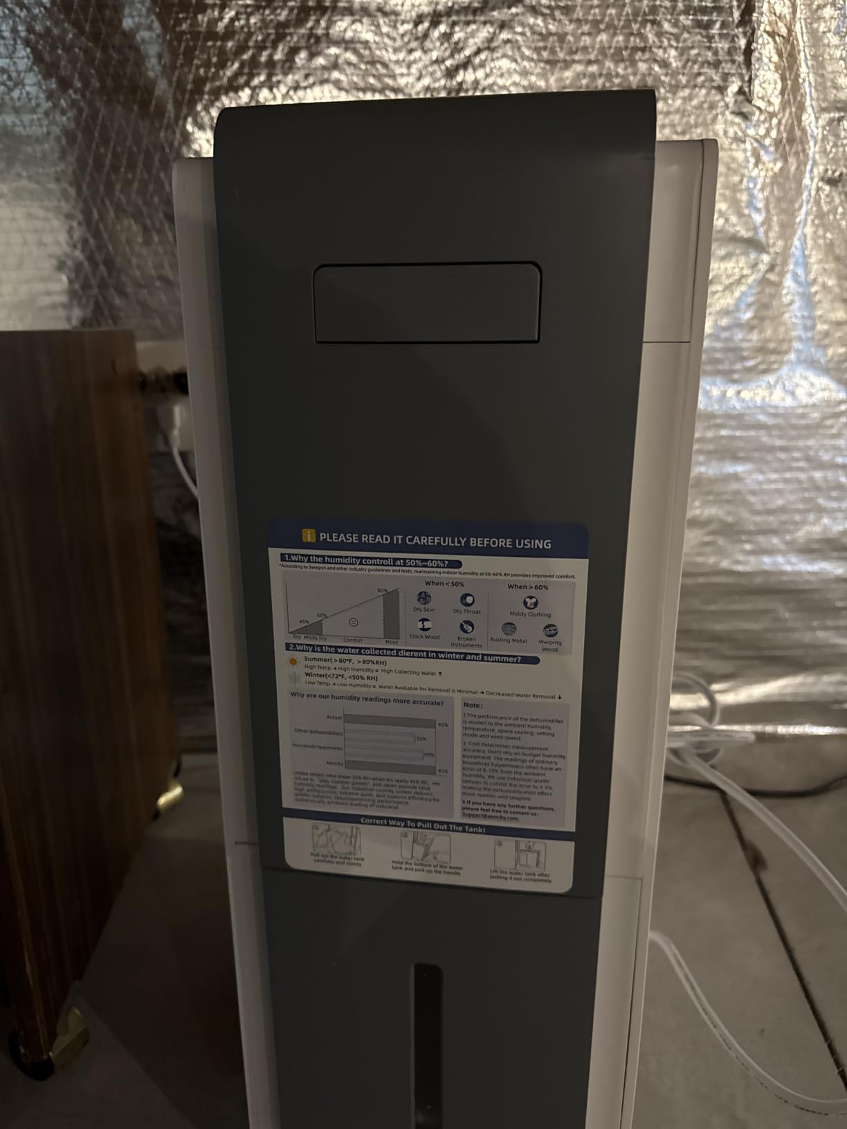 AEOCKY 5500 Sq.Ft Energy Star Most Efficient 2025 Dehumidifier Max 80Pint/D | Dehumidifier with Drain Hose for Basement, Home, Bedroom, Bathroom, Intelligent Humidistat customer photo 1