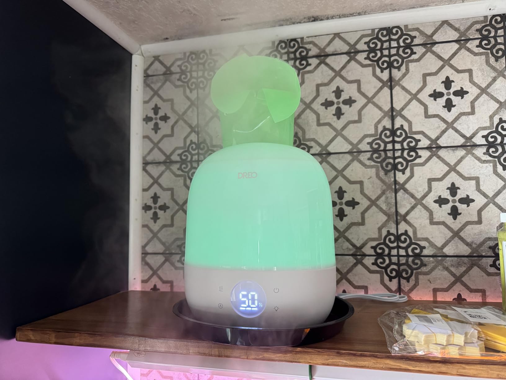 DREO 6L Top Fill Humidifiers for Bedroom, 60H Runtime 28 dB Quiet Supersized Cool Mist Air Humidifiers for Large Room, Baby Nursery, Plant, Indoor, Night Light, Easy to Clean, Precise Humidity Control customer photo 2