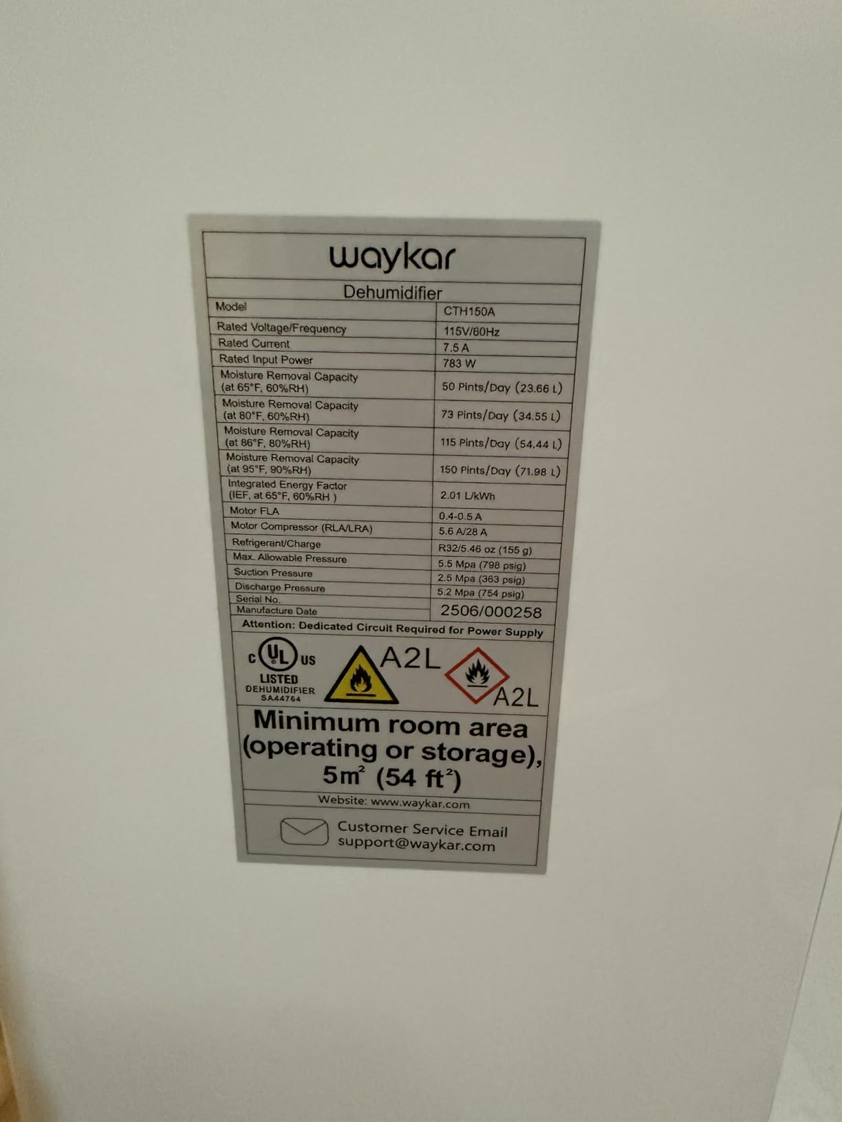Waykar 6000 Sq.Ft Energy Star Dehumidifier for Basement & Home, 120 Pint/Day with Drain Hose & Tank, Ultra Quiet (40 dB), Smart Auto Comfort Mode | Temperature-Sensing Auto Mode, Auto-defrost, Continuous drainage support for large home, 30%-80% Smart Humidity Control customer photo 2