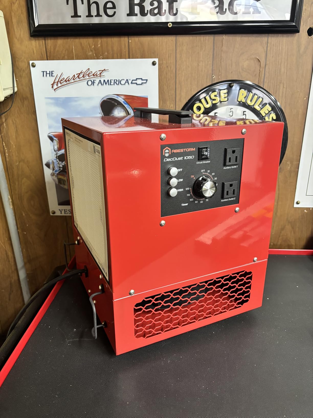 Abestorm Tabletop Dust Collector with Timer for Woodworking Shops, Movable Air Filtration for Garage Projects and Renovations customer photo 1