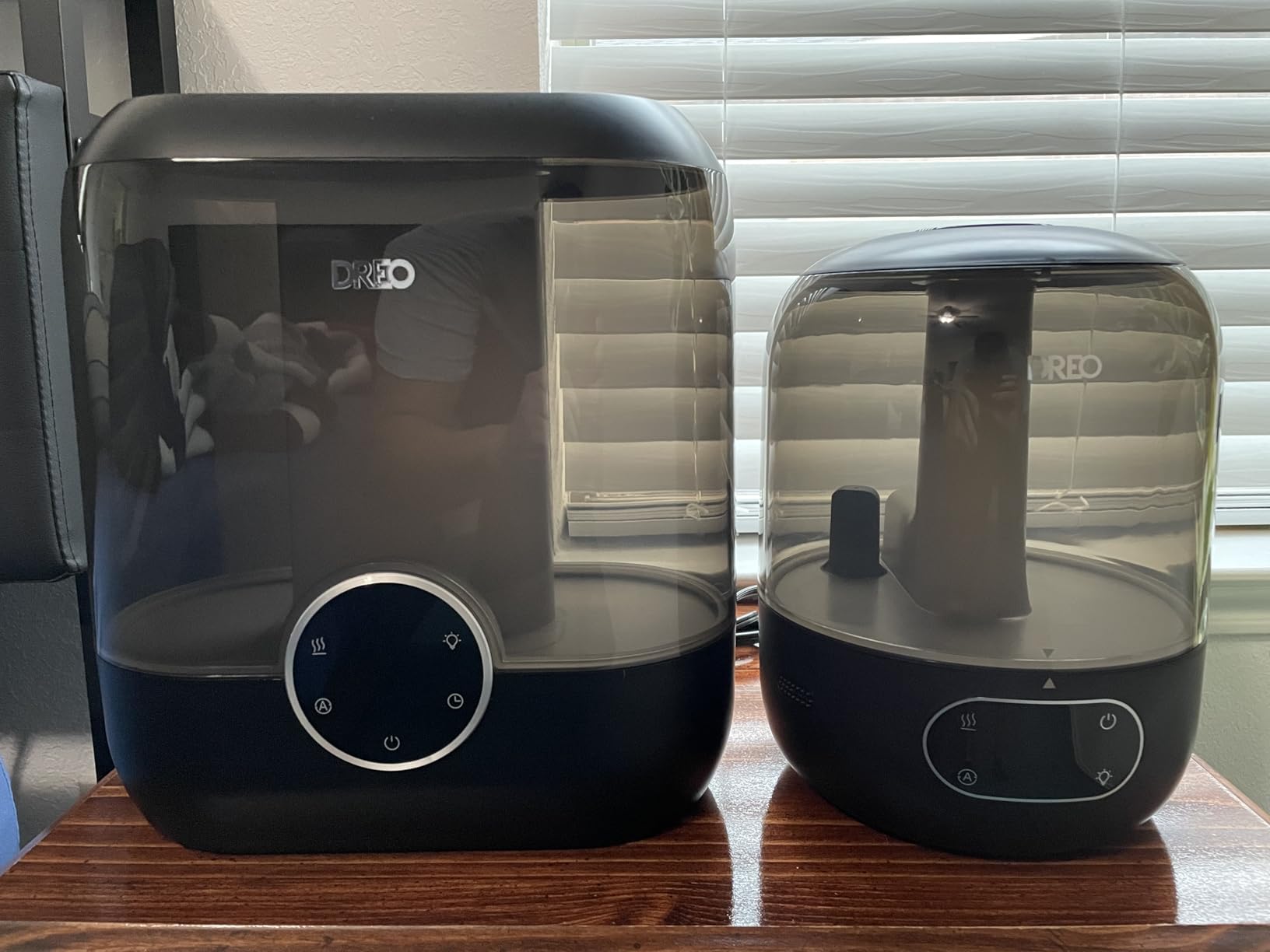DREO 3L Humidifiers for Bedroom, 30H Runtime, 26 dB Quiet, Black | Easy to Refill & Clean, Precise Humidity Control, Night light, 360° Nozzle, Cool Mist Air Humidifier for Large Room, Baby customer photo 2