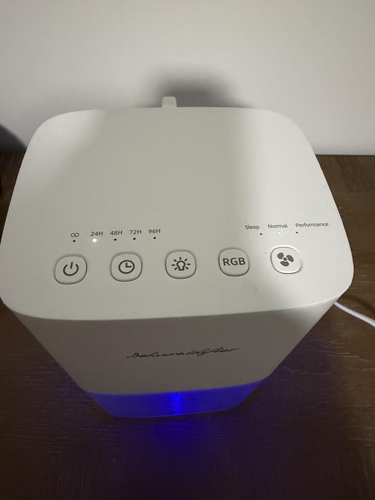 Dehumidifier 1657ML 58OZ Small Dehumidifier for Home 230 Ft² Safety Dehumidifiers Adjustable 10 Color Lights 5 Timers 3 Setting Modes Auto Shut Off Protection Low Noise For Bedroom Bathroom customer photo 1