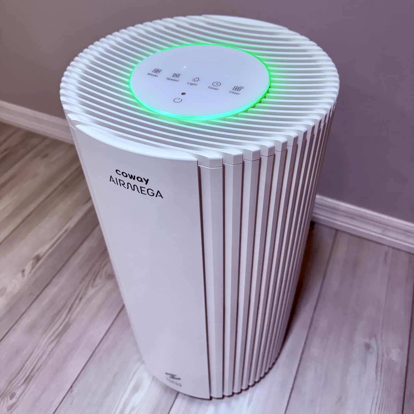 COWAY Air Purifier for Large Room Whole Home Up to 2,640 ft², HEPA Filter for Smoke, Allergen, Pet Dander, Odor, PM 10 AQI, Turbo Eco Mode, Timer, Energy Star, 3yr Warranty, Airmega 350 White customer photo 2