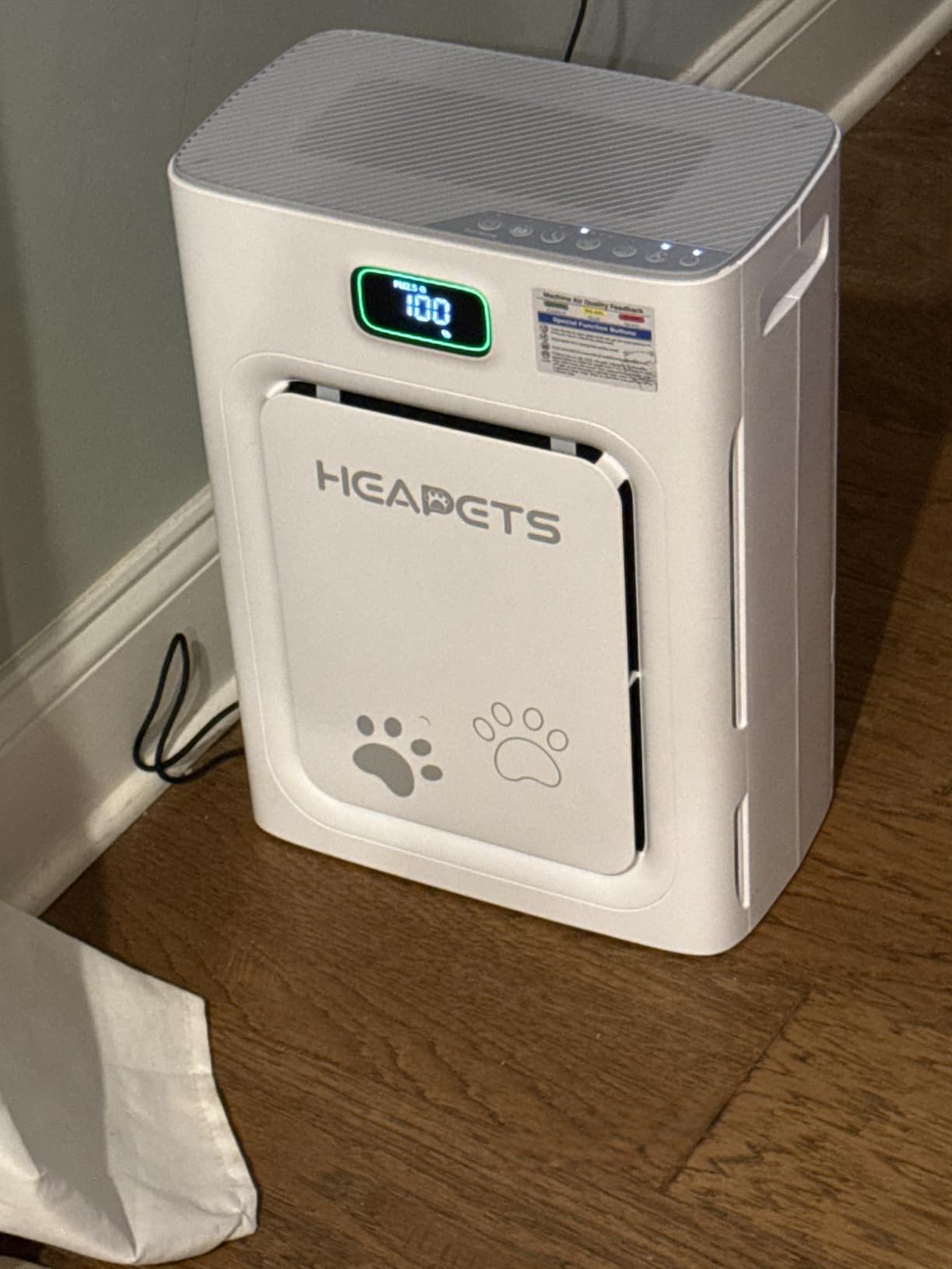 Pet Air Purifier for Home Large Room 2500 Sq Ft, H13 HEPA Double-Sided Filter with Washable Pre-filter, Adsorbs Pet Hair Dander Odor Allergies Smoke Dust,PM2.5 Air Quality Monitor,Auto Mode,P358 Grey customer photo 1