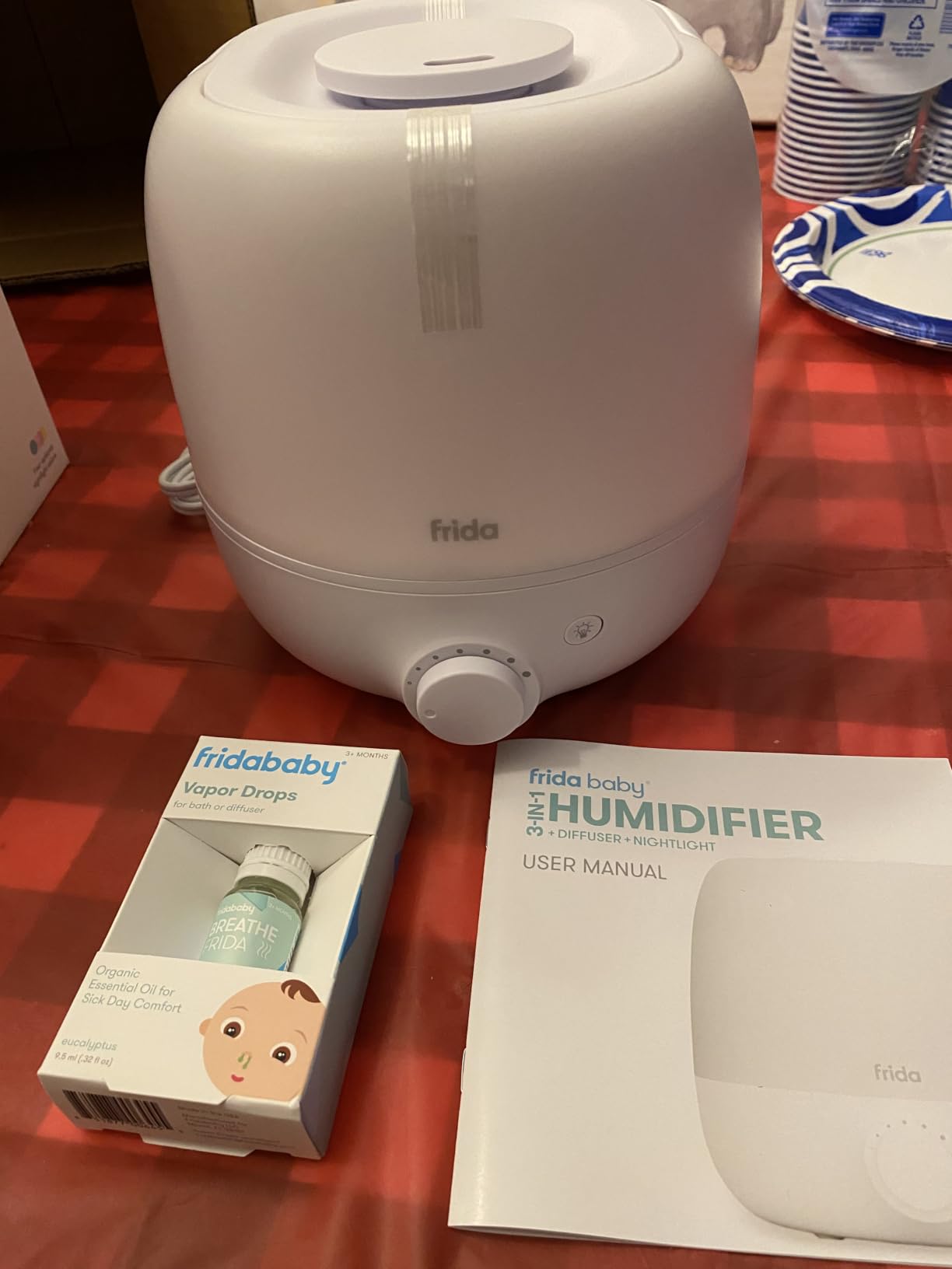 Frida Baby 3-in-1 Cool Mist Humidifier for Large Rooms & Bedroom, Diffuser | Allergy Relief, 60 Hour Runtime, Nightlight, Auto Shut-Off, Quiet, Carry Handle, Essential Oil Diffuser customer photo 2