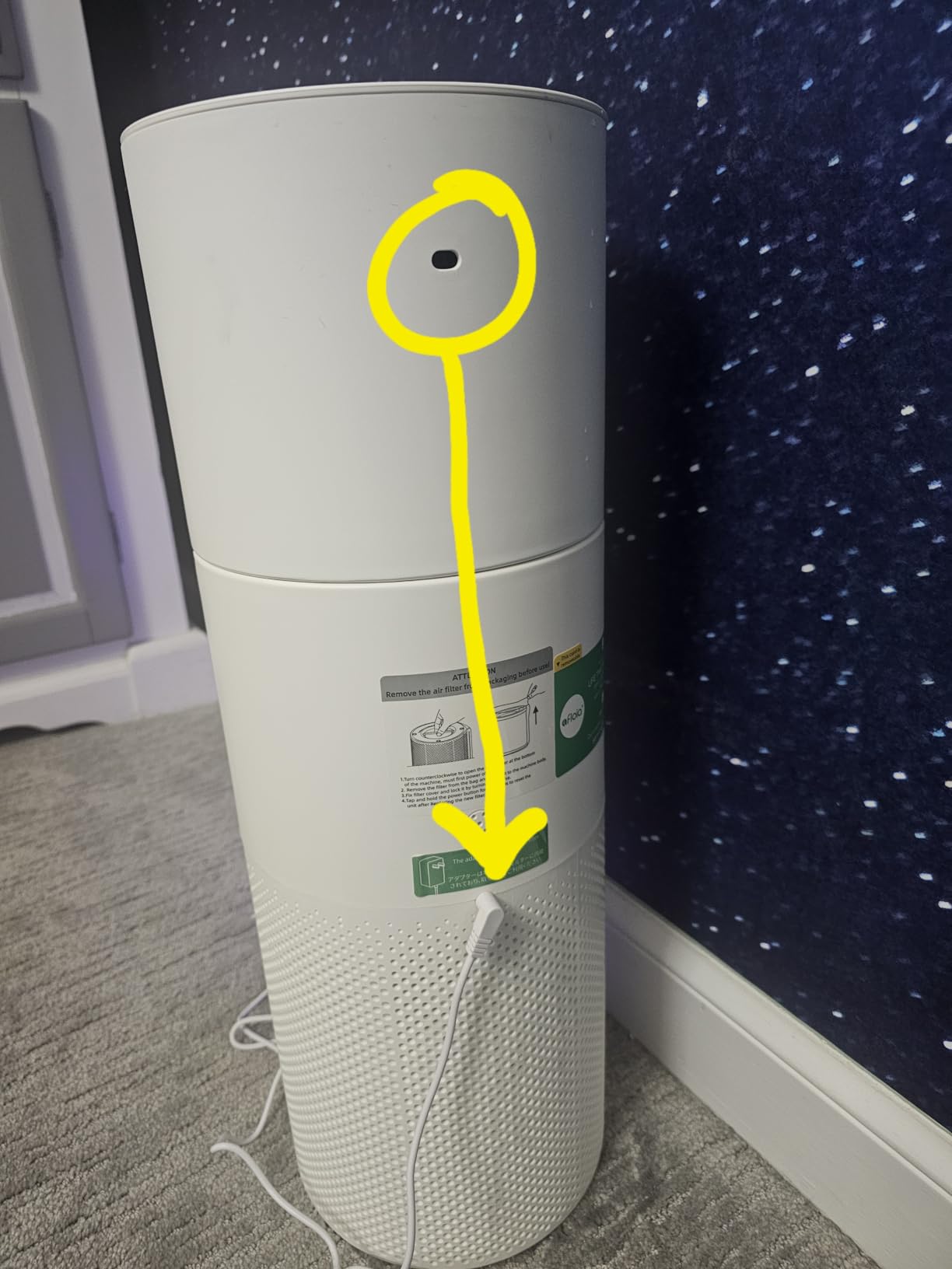 Afloia Air Purifier&Humidifier Combo, Evaporative Humidifier, 7 Color Light | Reduce pet dander, smoke, and odors with quiet 3-stage filtration, mist-free humidification, and washable humidifier filter. customer photo 1