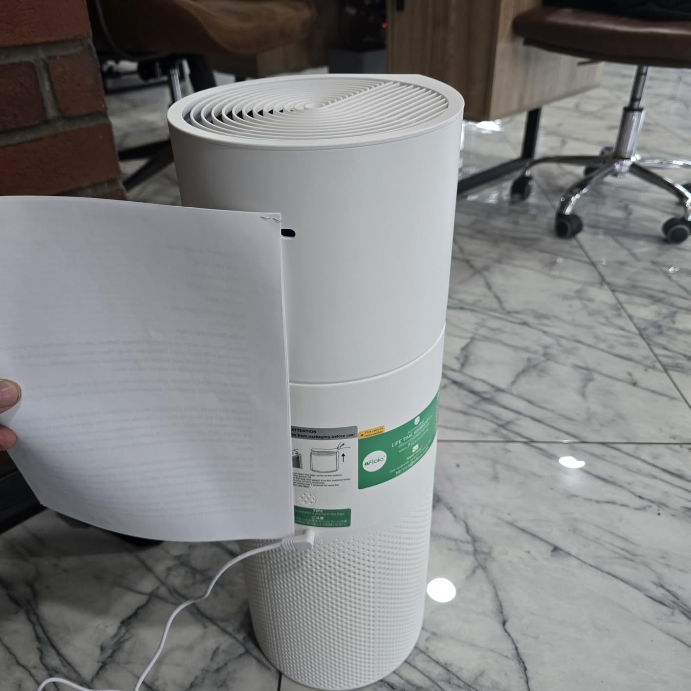 Afloia Air Purifier&Humidifier Combo, Evaporative Humidifier, 7 Color Light | Reduce pet dander, smoke, and odors with quiet 3-stage filtration, mist-free humidification, and washable humidifier filter. customer photo 2