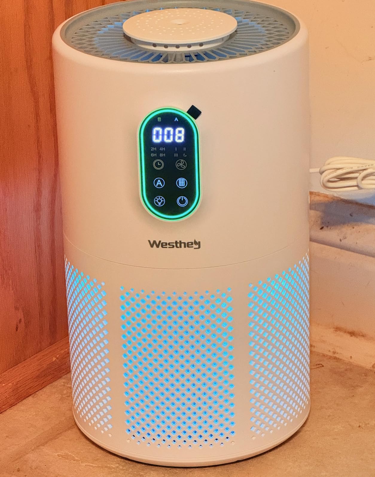 WESTHEY H13 HEPA Air Purifier for Home up to 1650 Sq Ft Washable Pre-Filter | Air Cleaner with PM2.5 Display, Auto & Sleep Modes, Night Light and Fragrance Sponge for Wildfire Smoke, Dust and Pet Dander customer photo 1
