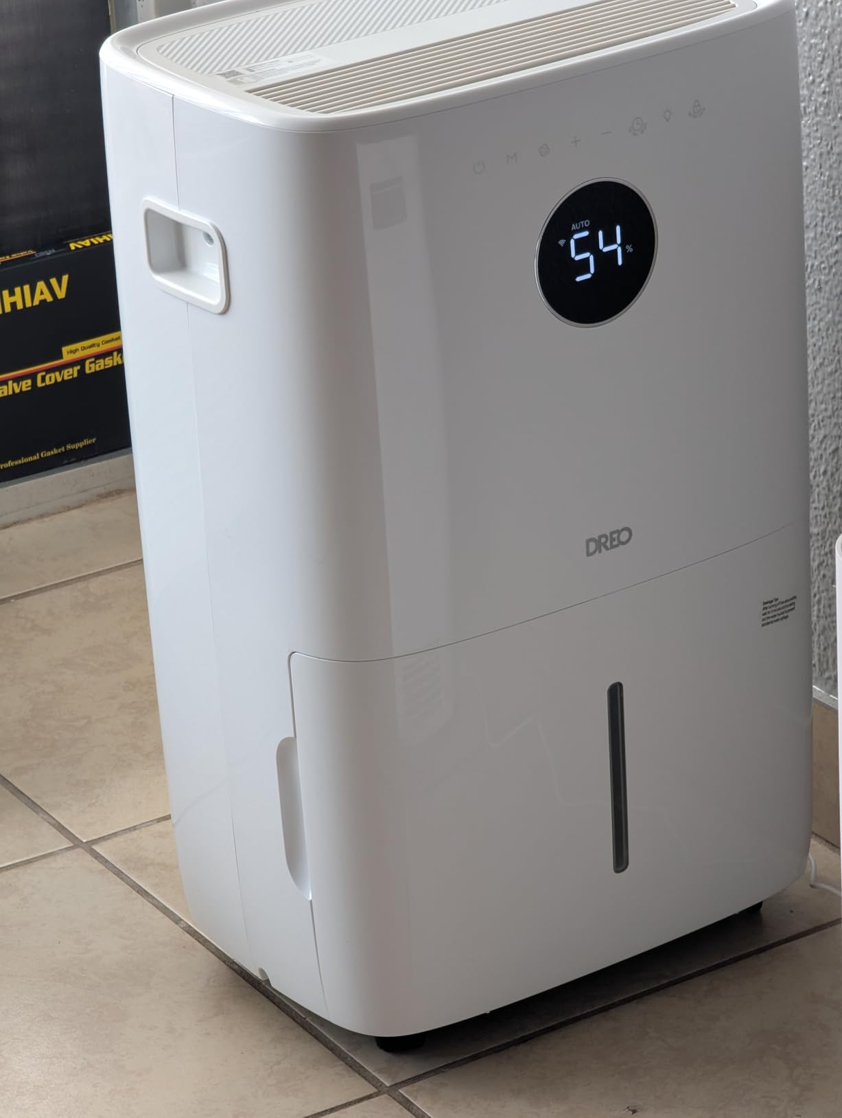 DREO 110-Pint Smart Dehumidifier for Basement, 4500 Sq Ft for Large Room, 2 Gallon Water Tank, Auto/Comfort/Constant Mode Dehumidifiers for Home, Bedroom, Bathroom, with Drain Hose, Black, 711S customer photo 1