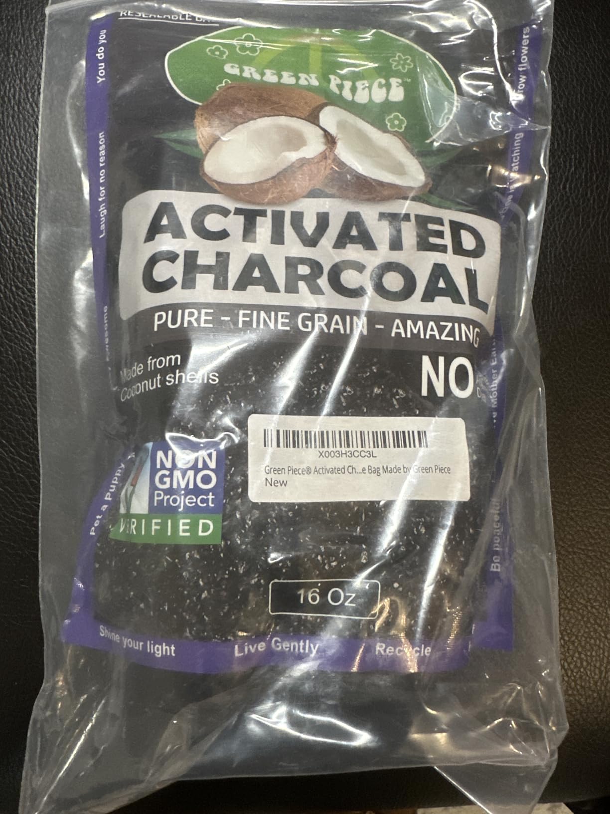 Green Piece Activated Charcoal Coarse Grain - Resealable 5 lb Bag for Air Purifying, Odor Absorbing & Freshening - Made from Coconut Shell - Kid/Pet Friendly, Great for Aquarium, Water Filter, & More customer photo 1