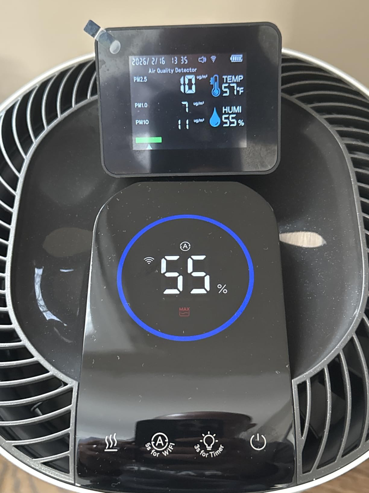 DREO Smart Evaporative Humidifier for Large Room up to 1000ft², 10L Tank | 800ml/h High Output Air Humidifiers for Bedroom, 50H Runtime with Precise Humidification for Plants, Home, Office, White customer photo 1