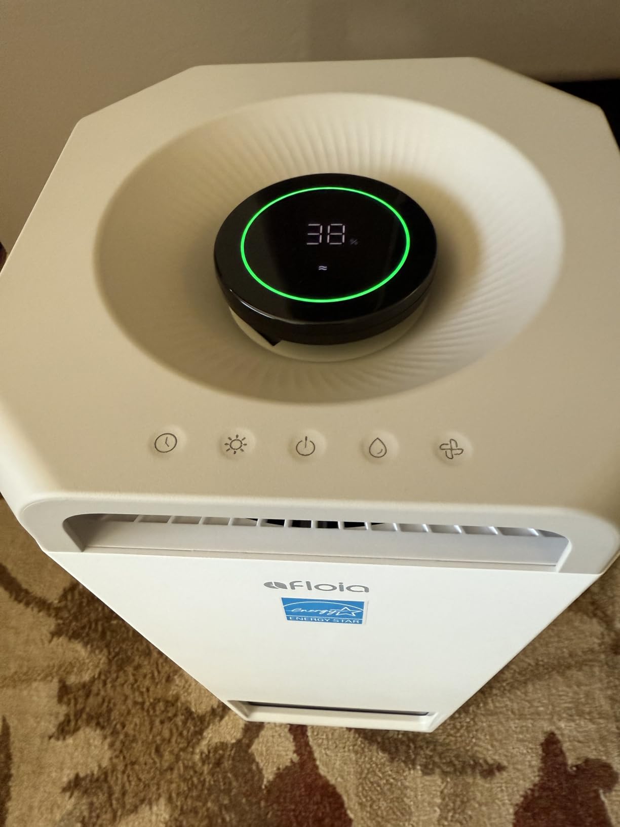 Afloia Humidifier for Bedroom & Large Room - Mist Free Evaporative Humidifier and Air Purifier in One with 4-Way Airflow, Top Fill Design, Quiet Sleep Mode, Up to 20H Runtime, Auto Humidity Control customer photo 1