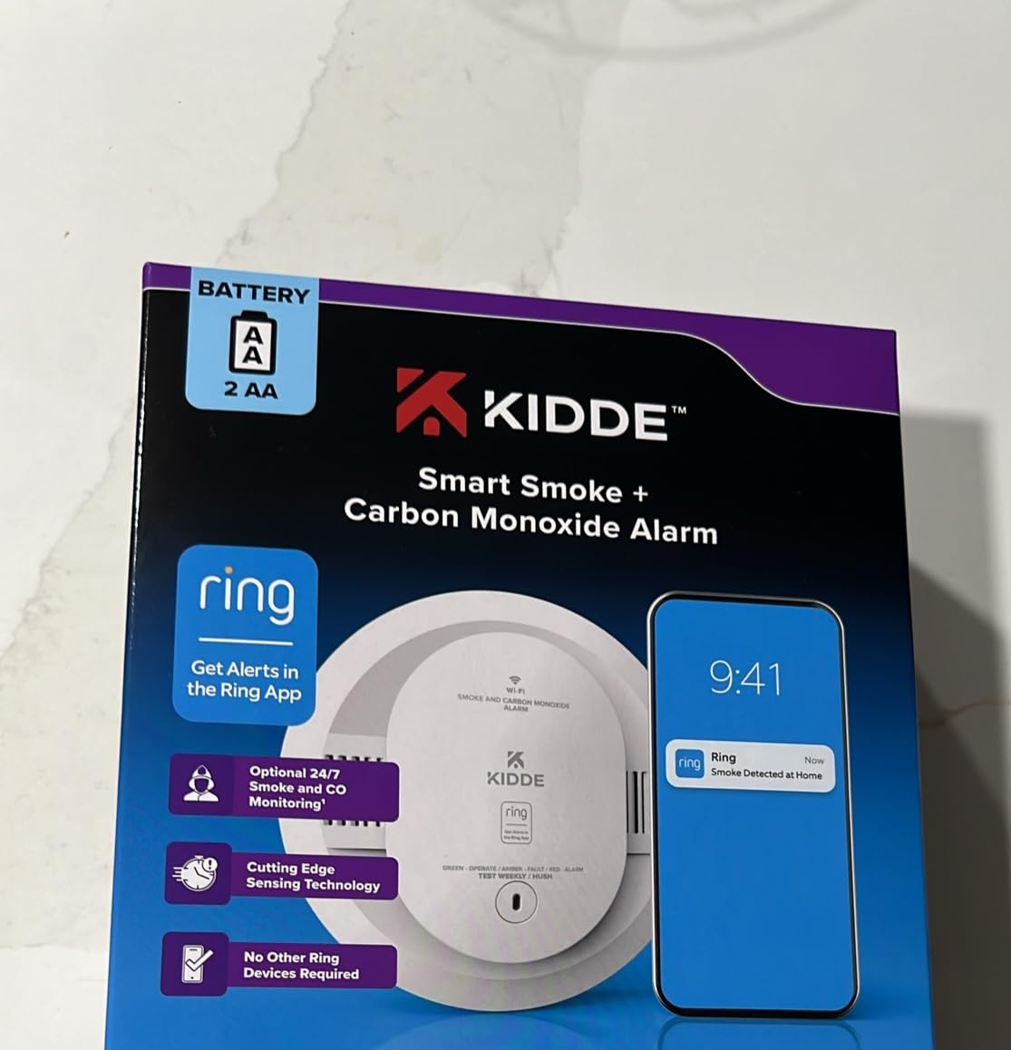 Kidde Smart Smoke & CO Detector with Ring, AA Battery customer photo 2