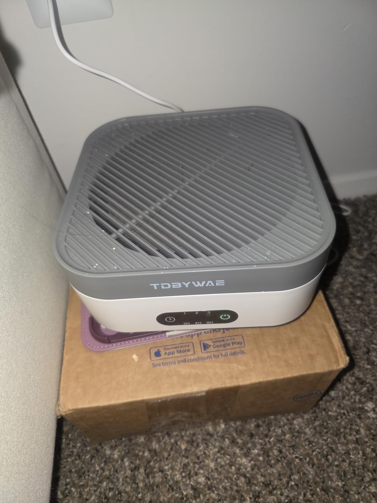Air Purifier for Bedroom, H13 True HEPA Filter, Ultra-Quiet | 600 Sq Ft Coverage for Pets Dust Dander Pollen Odor Smoke, Portable Car Air Purifier for Travel - Grey customer photo 1