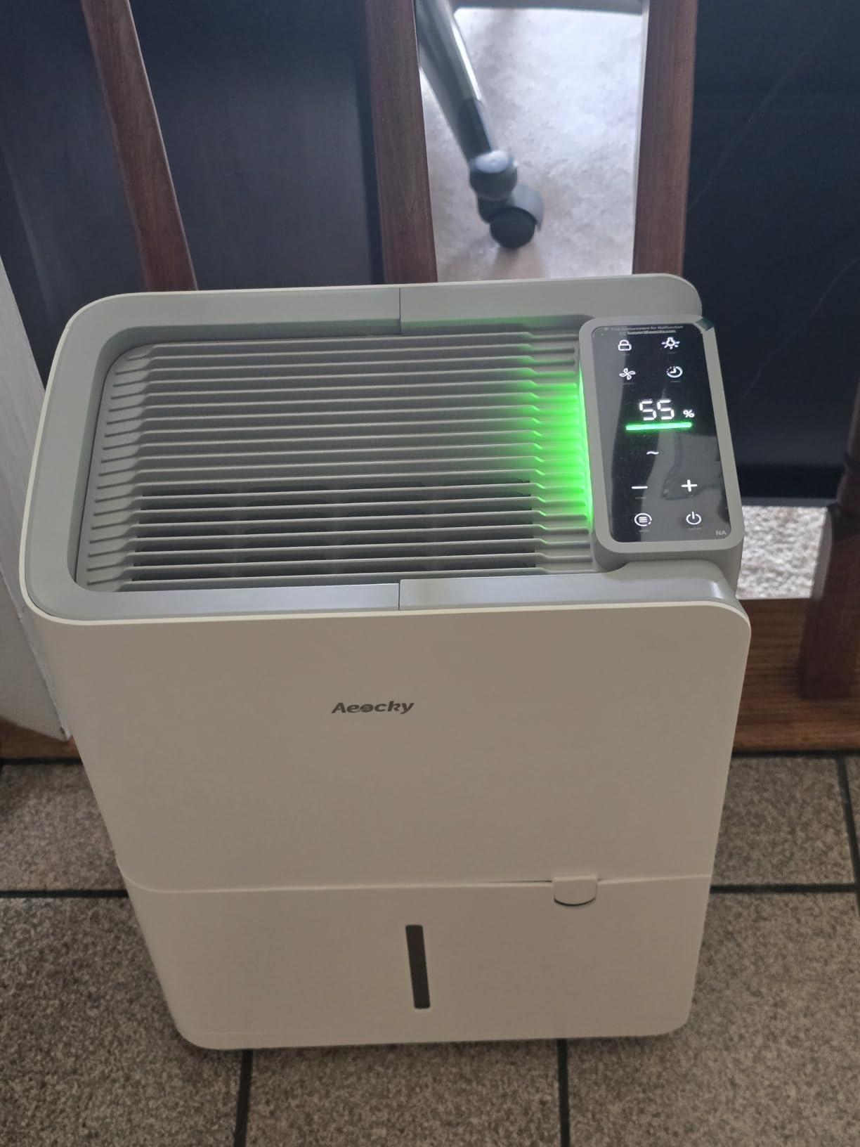 AEOCKY 50 Pint/Day, 3500Sq.Ft Compressor Dehumidifier with Drain Hose | 0.8 Gallon Water Tank Capacity, for Basement, Home, Bedroom, Bathroom, RV, Garage, Intelligent Humidistat, Quiet customer photo 1