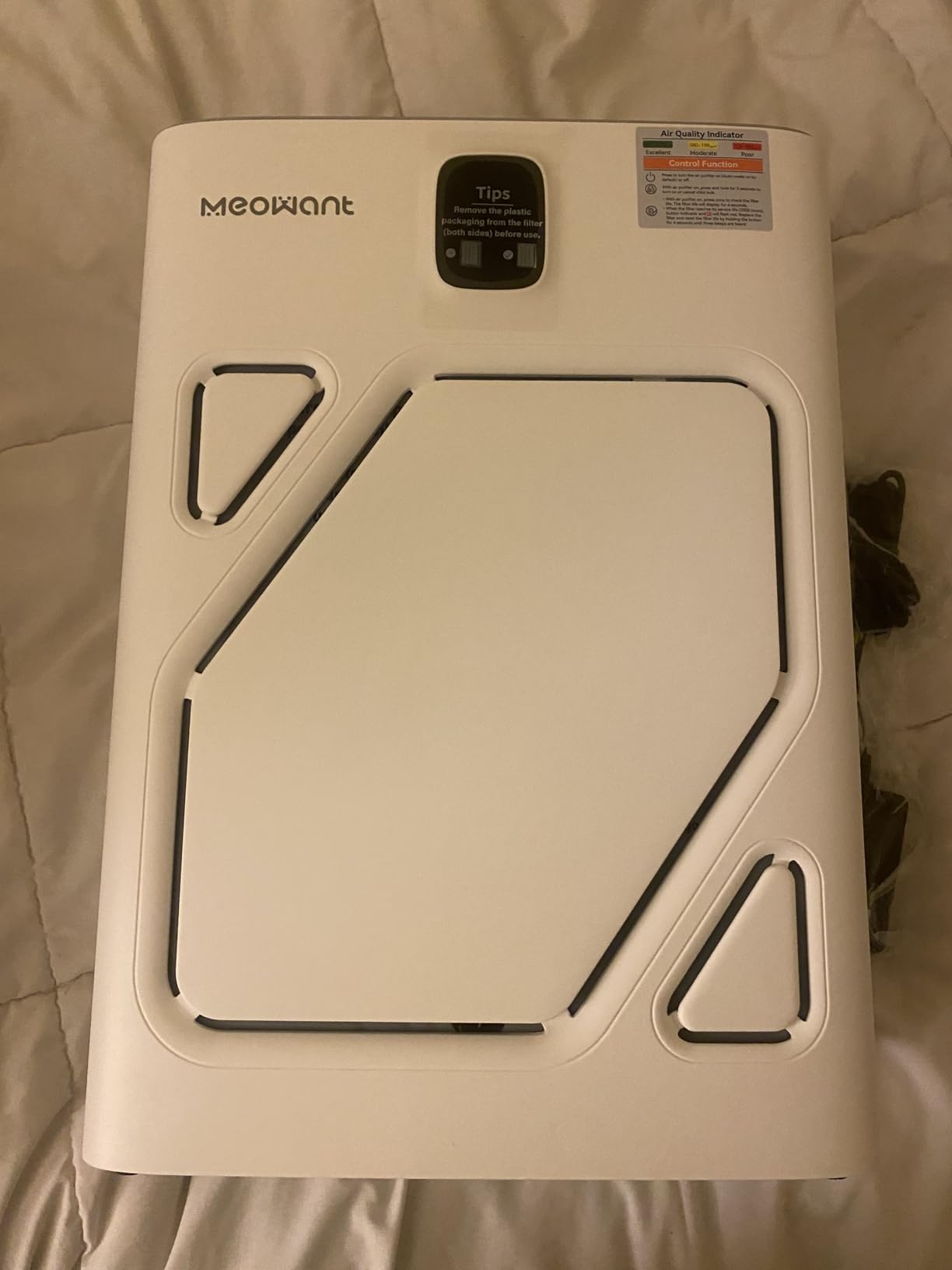 Meowant Air Purifier for Home Large Room 2600ft², H13 HEPA Filter, Double Air Intake, PM2.5 Air Quality Display, Auto Mode, Washable Pre-Filter, 2X-Purification For Pet Hair Dander Odor Dust, White customer photo 2