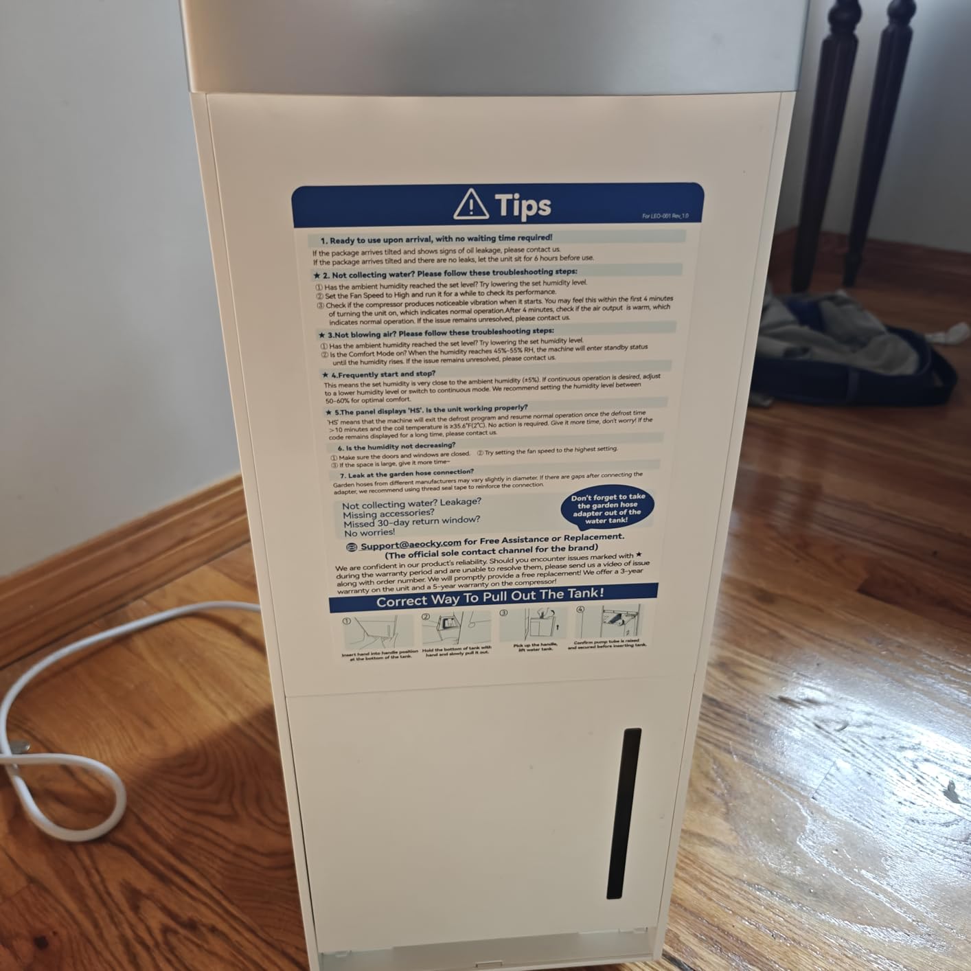 Dehumidifier with Pump Energy Star Most Efficient 2025 AEOCKY 4500 Sq.Ft | Max 80 Pint/Day Dehumidifier with Drain Hose for Basement, Bedroom, Home, Bathroom, Intelligent Humidistat customer photo 2