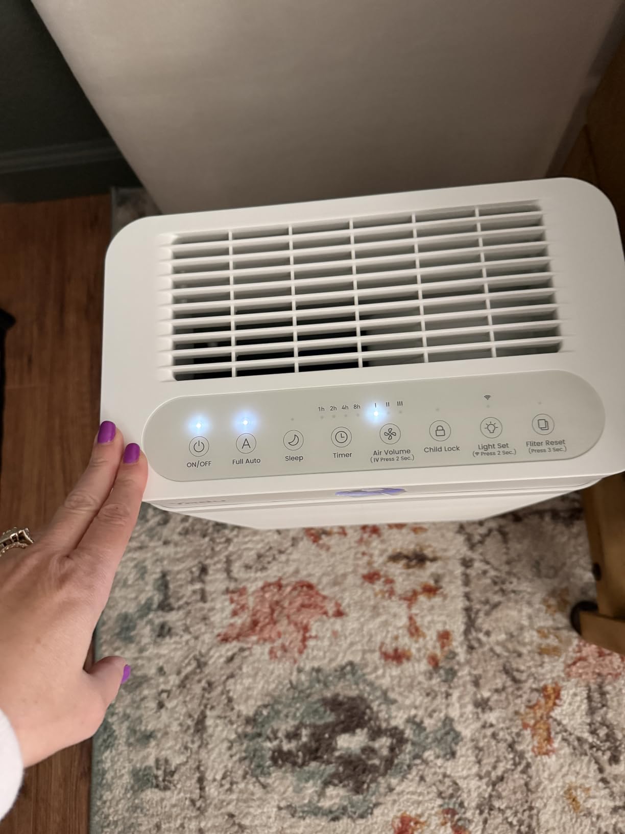 YADU Air Purifier for Home, Large Room | UP to 1,400 sq ft, AQI Display, 18dB Quiet, Double-Sided Filter, HEPA H13, WiFi Control, Pet Hair & Dust & Wildfire Smoke customer photo 1