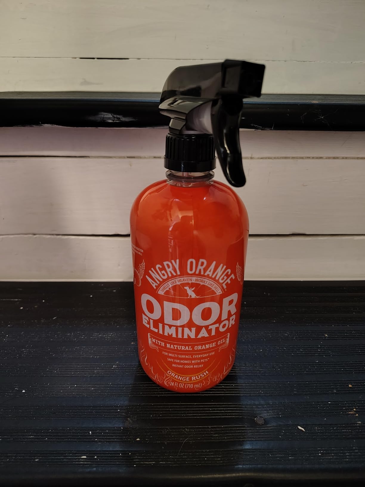 ANGRY ORANGE Pet Odor Eliminator for Dog and Cat Urine, Carpet Stains, and Strong Smells – NEW Orange Rush Scent – Citrus Cleaner with Natural Orange Oil – 24 oz customer photo 2
