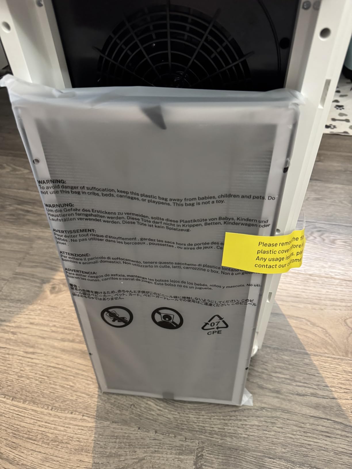 Air Purifier for Home Large Room 3800 ft², APP & Alexa, True HEPA Activated Carbon Air Filter, Smart HEPA Air Purifiers for Office Dust Pollen Smoke Allergies Odors Pet Dander VOCs, JF888 White customer photo 1