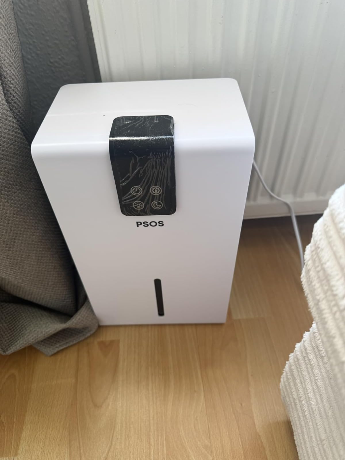 PSOS Dehumidifier, Dehumidifiers for Home, 98 OZ Water Tank, (1000 sq.ft) Quiet Dehumidifier for Basement Bathroom Bedroom with Humidity Display, Auto Shut Off, Relaxing 7 Color Ambient Light(White) customer photo 1