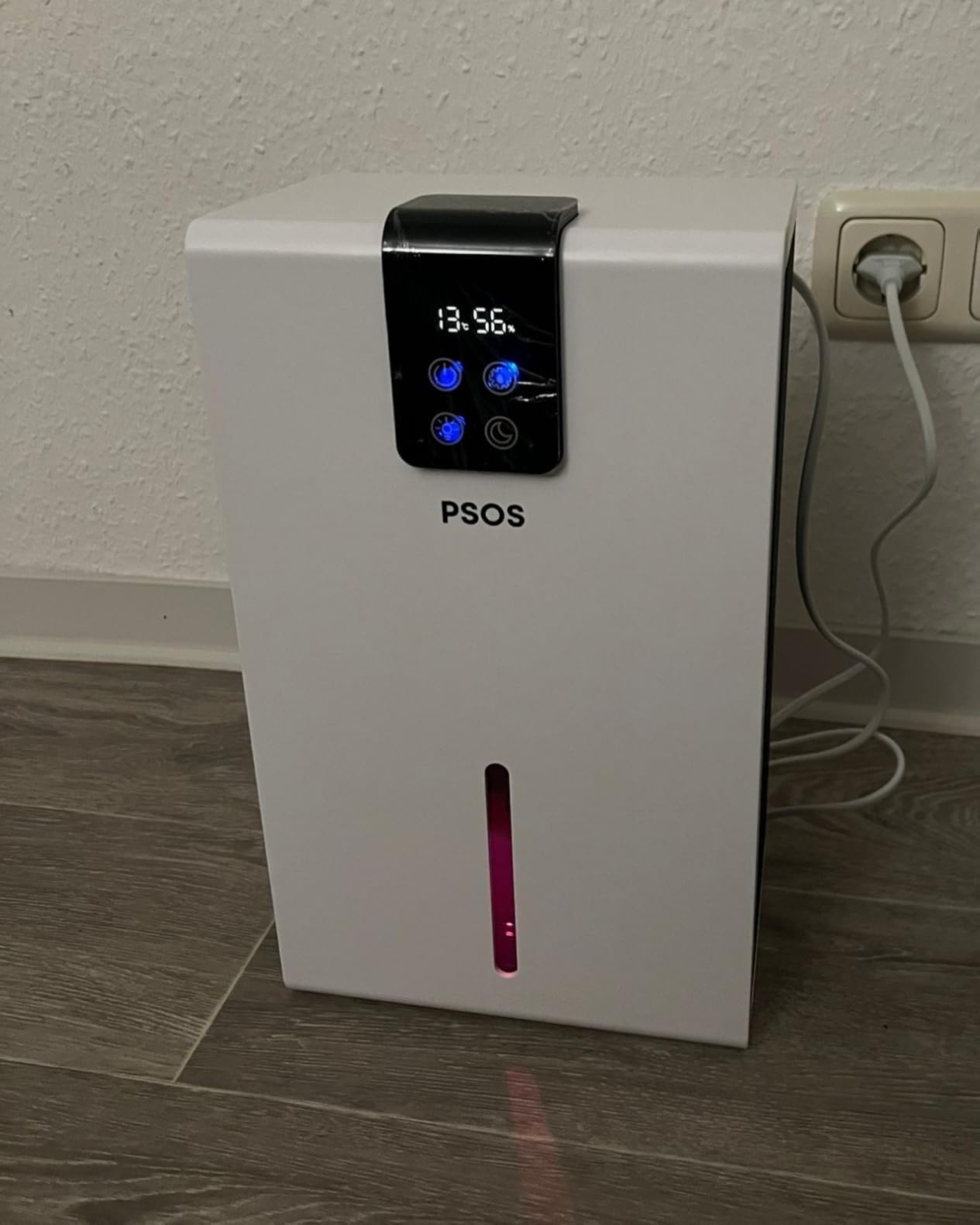 PSOS Dehumidifier, Dehumidifiers for Home, 98 OZ Water Tank, (1000 sq.ft) Quiet Dehumidifier for Basement Bathroom Bedroom with Humidity Display, Auto Shut Off, Relaxing 7 Color Ambient Light(White) customer photo 2