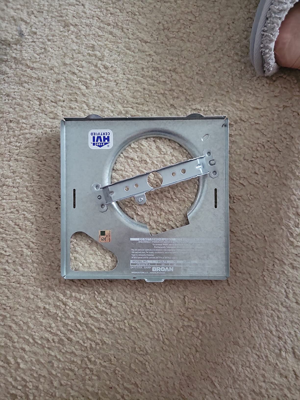 Broan- NuTone 678 Ventilation Fan and Light Combo for Bathroom and Home, 100 Watts, 50 CFM customer photo 2
