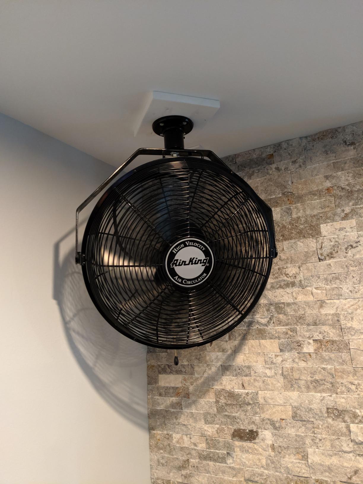 Air King 9718 18-Inch Industrial Grade Ceiling Mount Fan,Black customer photo 2