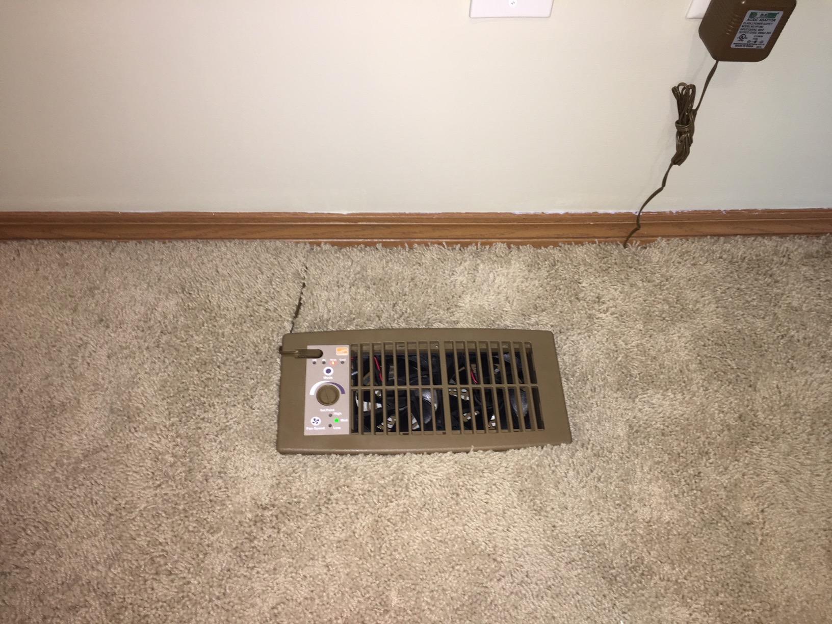 Suncourt Flush Fit Register Booster Fan, Floor/Wall Vents, Brown (HC500-B) customer photo 1