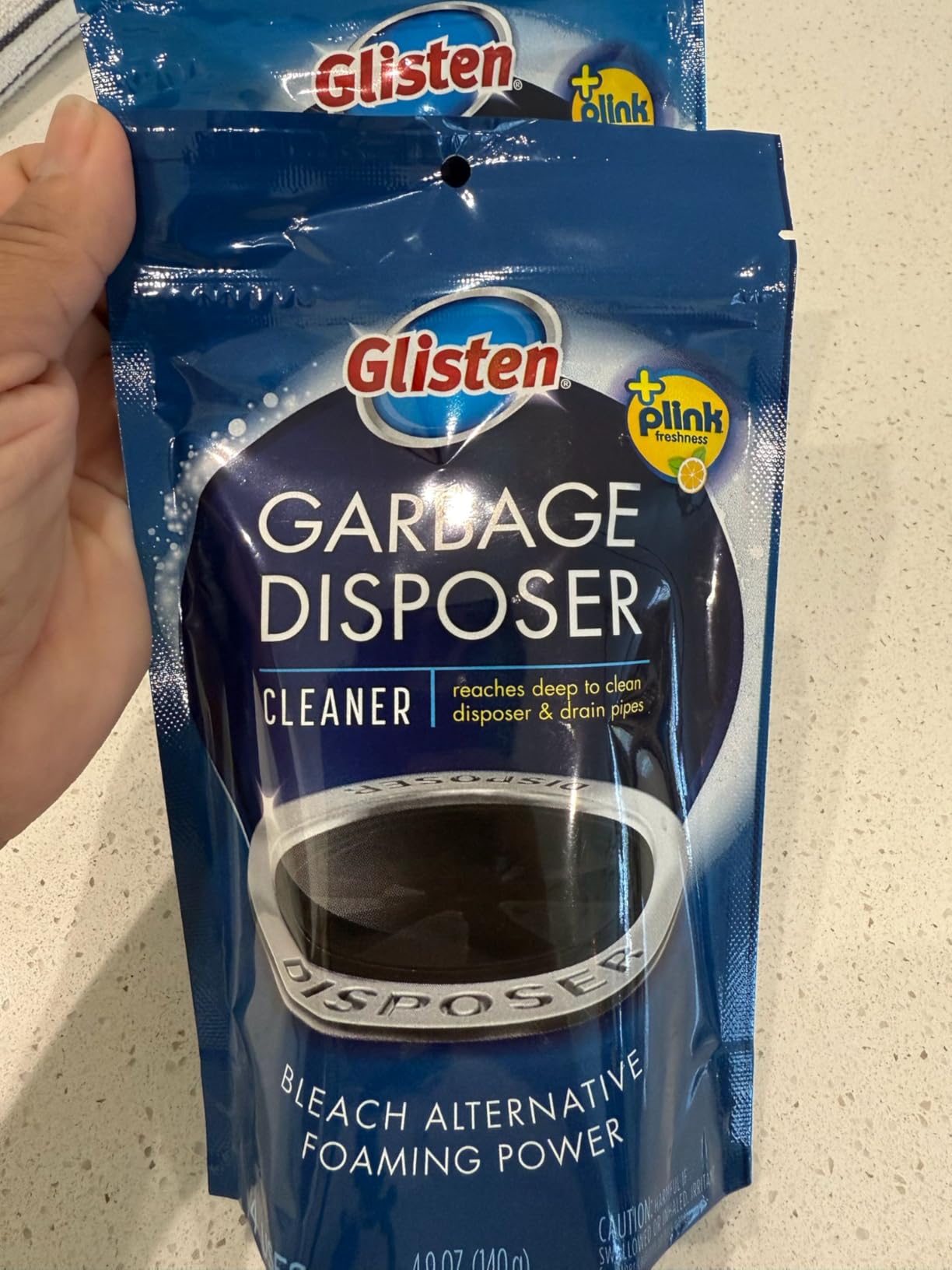 Glisten Garbage Disposer Cleaner, Lemon Scent Odor Eliminator, 4 Packets customer photo 2