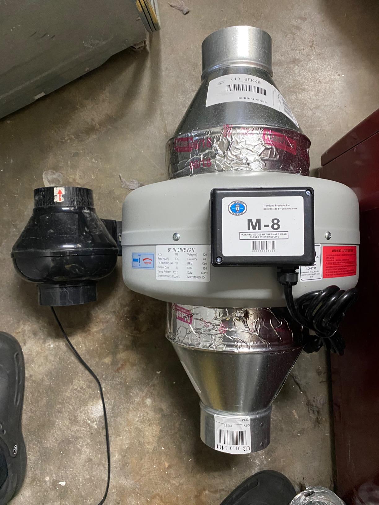 Tjernlund M-6 Metal Inline Duct Booster Fan for Ventilation, 6 in, 460 CFM customer photo 2