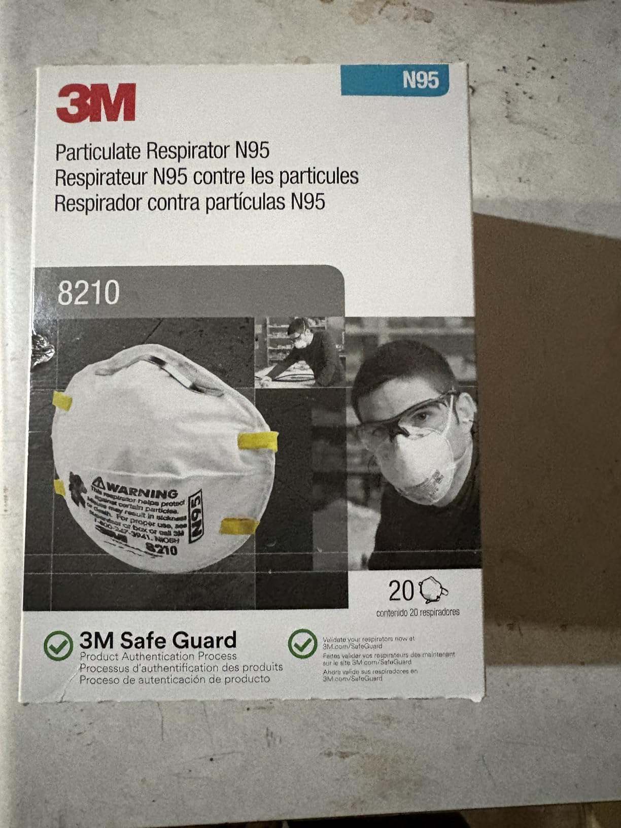 3M Particulate Disposable Respirator 8210, N95, Pack of 20, NIOSH APPROVED customer photo 1