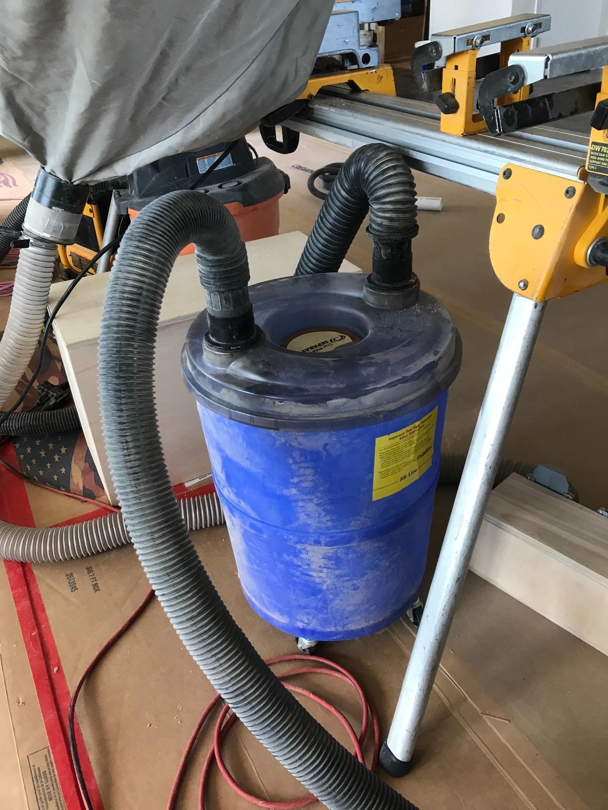 Rockler Dust Right Dust Separator w/ 36” Hose & 10Ga Bucket for Shop Vac | Dust Separator – Improved Dust Collection – Shop Vacuum Separator – 36