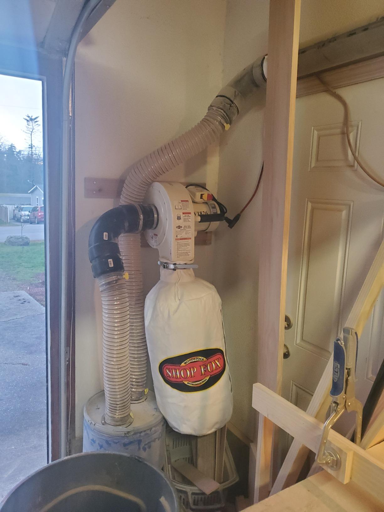 Shop Fox W1826 Wall Dust Collector, 2.5 Micron Filtration,White customer photo 2