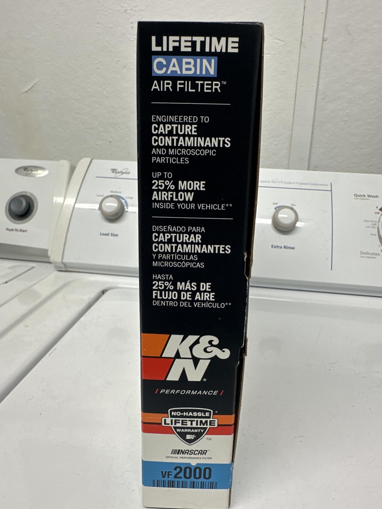 K&N LIFETIME Cabin Air Filter: Washable, Clean Air for your Cabin, VF2000 customer photo 1