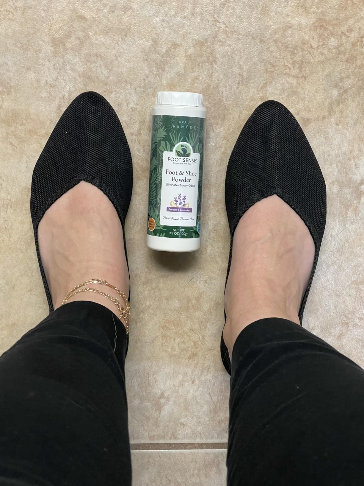 FOOT SENSE All Natural Foot & Shoe Powder, Foot Odor Eliminator for Long-Lasting Odor Control Lasts up to 6 Months, Deodorizes, Safe for Men, Women, Kids, Athletes, 100g customer photo 1