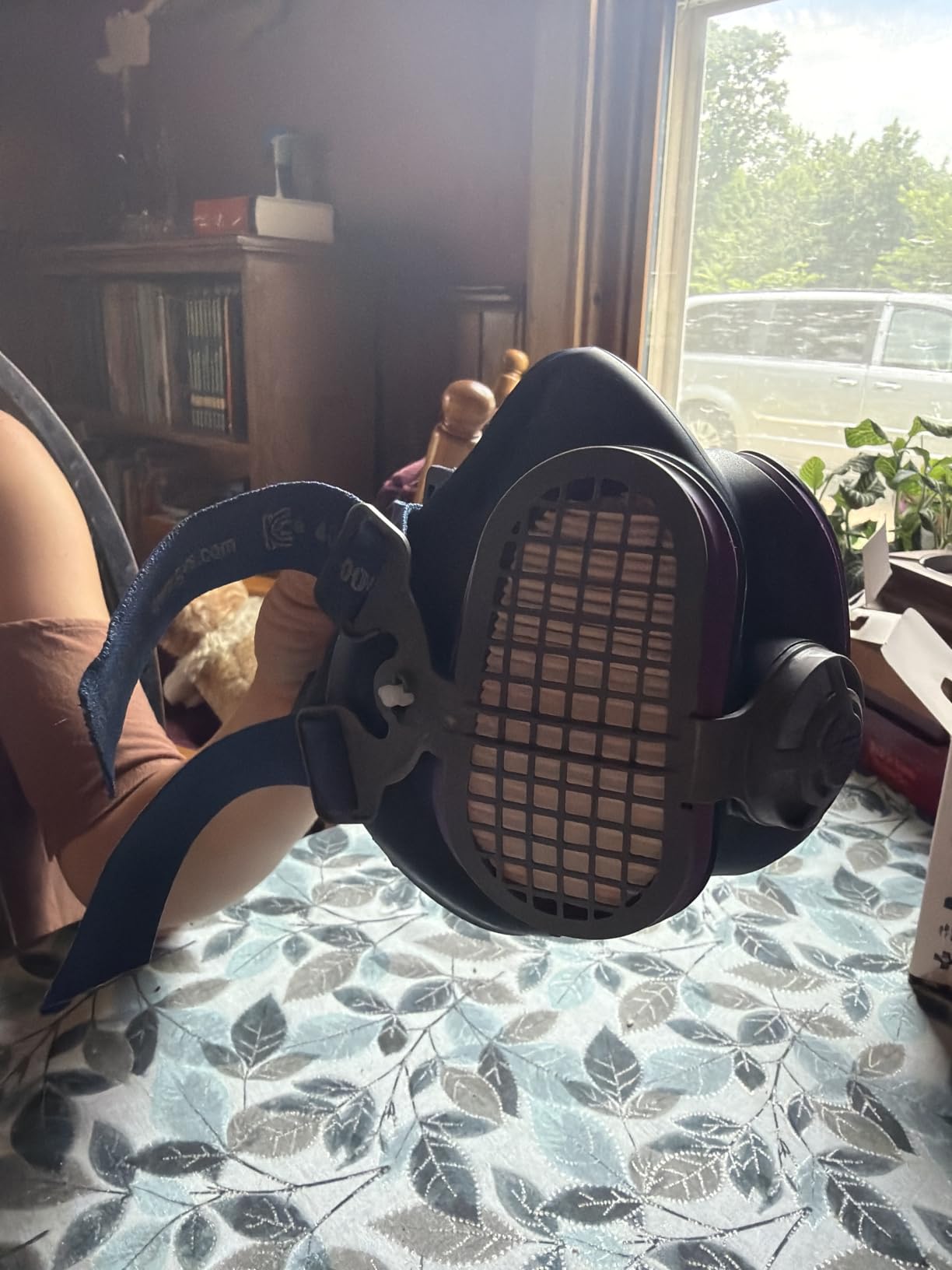 GVS SPR457 Elipse P100 Dust Half Mask Respirator with replaceable and reusable filters included, blue, m/l size customer photo 2